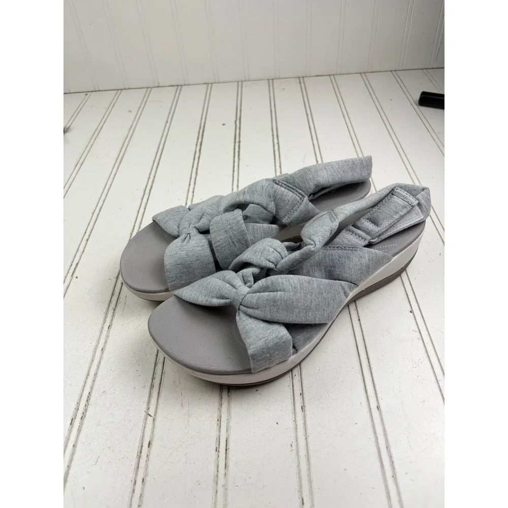 Clarks Cloudsteppers Arla Meg Gray Slingback Sandals Women's Size 7 $86
